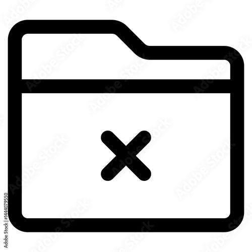 Folder Delete Icon Element For Design