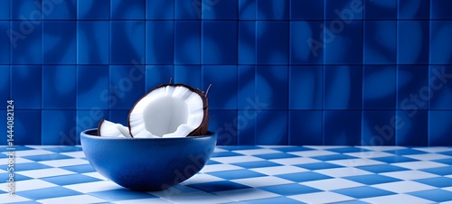 coconut in Delfts Blauw,ai generative