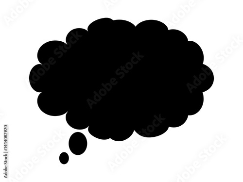 Black speech bubble vector illustration for creative design projects and presentations element graphic 100 silhouette