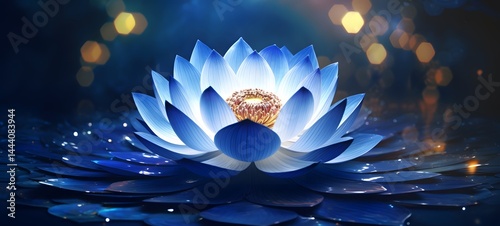 lotus in Delfts Blauw,ai generative