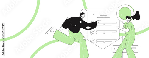Buy insurance for car flat character vector concept operation illustration
