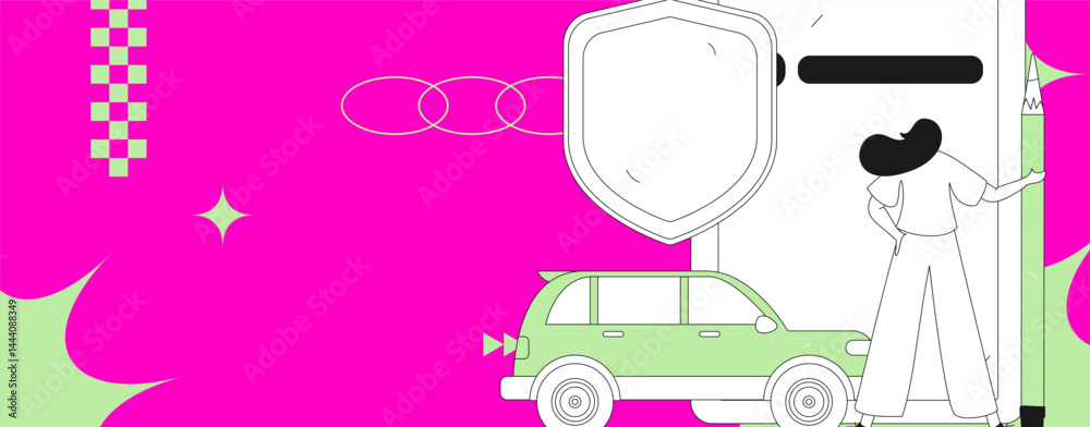 Buy insurance for car flat character vector concept operation illustration
Buy insurance for car flat character vector concept operation illustration