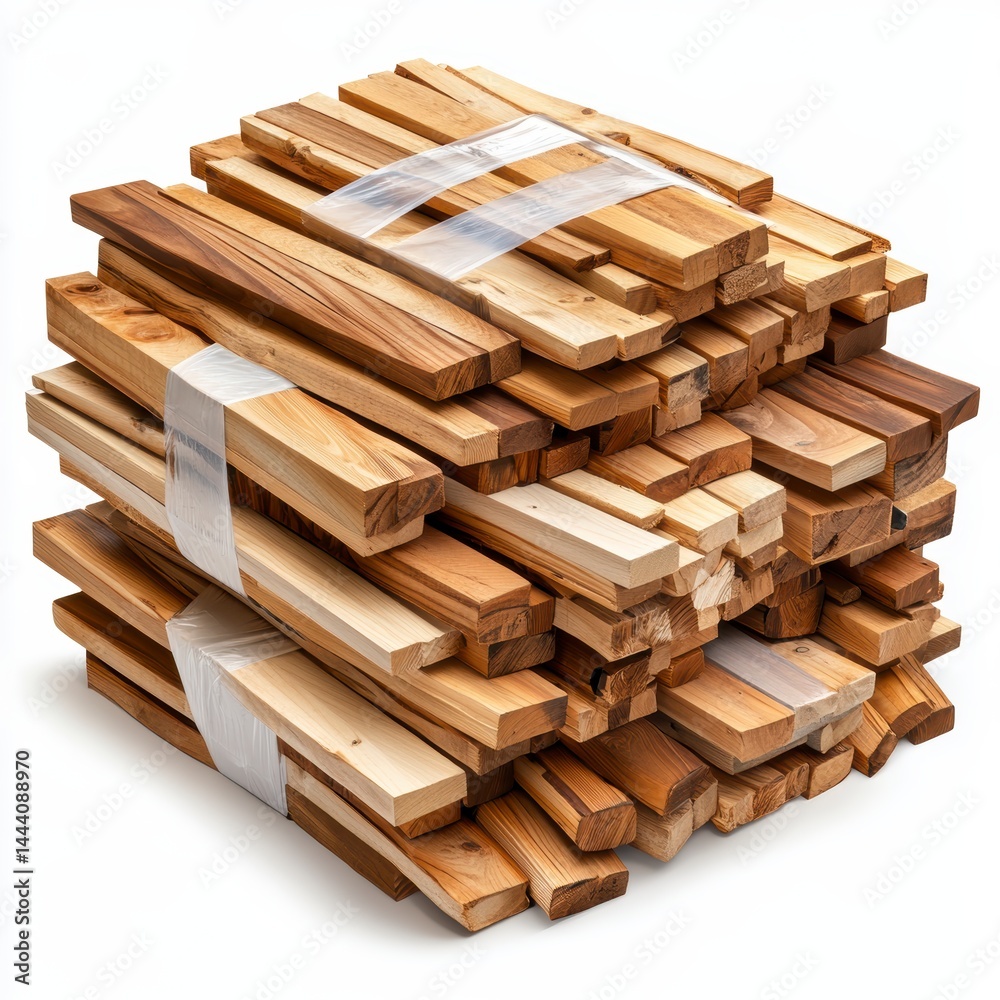 Wood stacking action in workshop environment high-quality lumber content for construction projects
