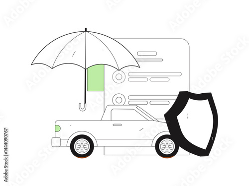 Buy insurance for car flat character vector concept operation illustration
