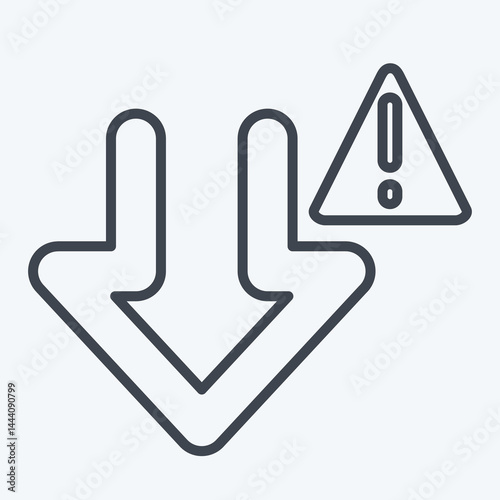 Icon Download Error. related to Download symbol. line style. design editable