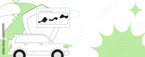 Buy insurance for car flat character vector concept operation illustration
