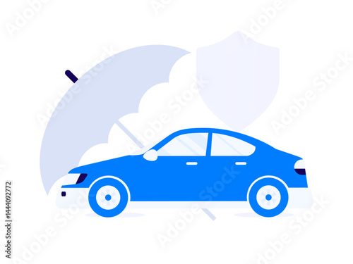 Buy insurance for car flat character vector concept operation illustration
