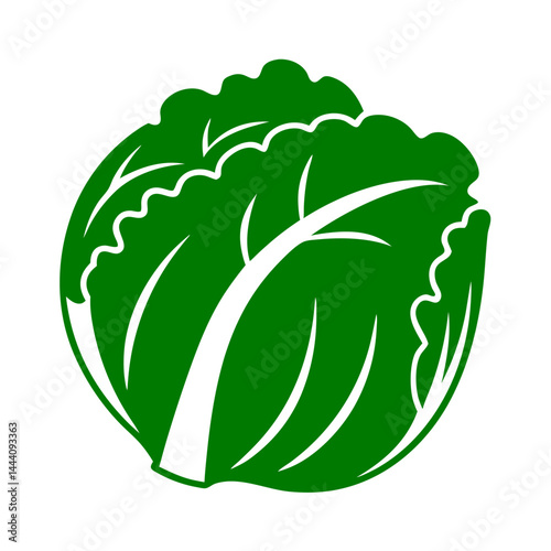 Healthy Red Cabbage Vegetable Silhouette Icon Design Vector Illustration on Transparent Background PNG Image