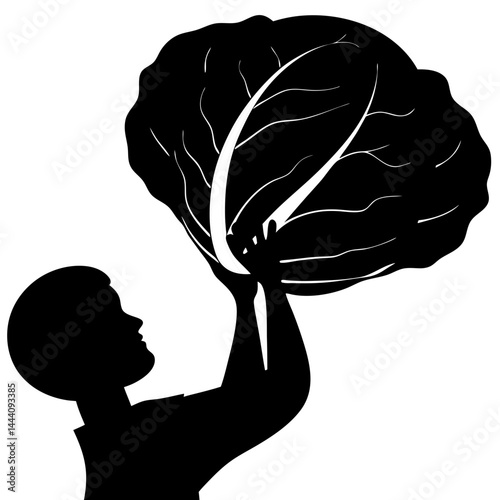 Red Cabbage Beneficial Vegetables Icon Vector Illustration on Transparent Background PNG Image
