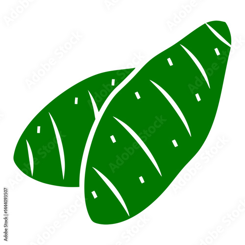 Tableau sur toile Sweet Potato Organic Food Flat Icon Vector Illustration on Transparent Backgroun