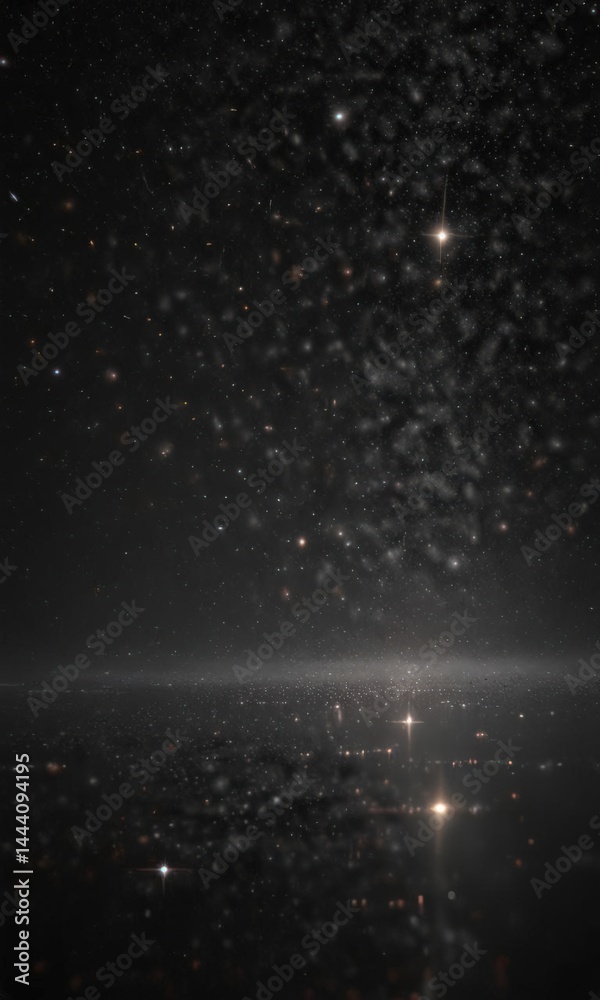 Obraz premium Myriad sparkling stars shimmer across a deep black canvas , sparkle, dark, cosmic