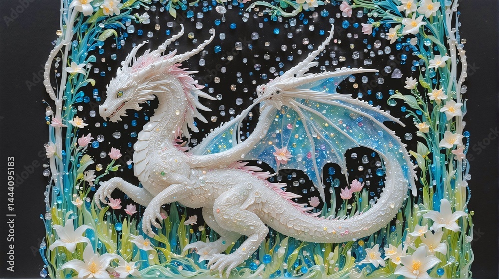 Obraz premium dragon on the wall