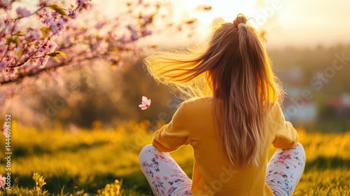 Obraz na płótnie Beautiful model girl with Brown hair strand in spring season,silky healthy chestnut wavy hair strand,hair wavy ribbon, with smooth,Keratin straightening,Treatment,straight long hair,procedures. w salonie