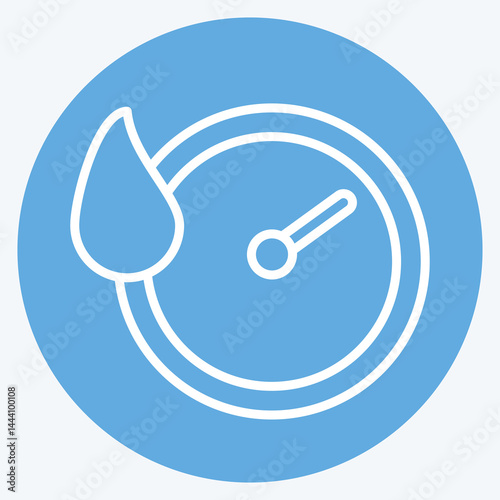 Icon Quick Dry. related to Bedding symbol. blue eyes style. design editable