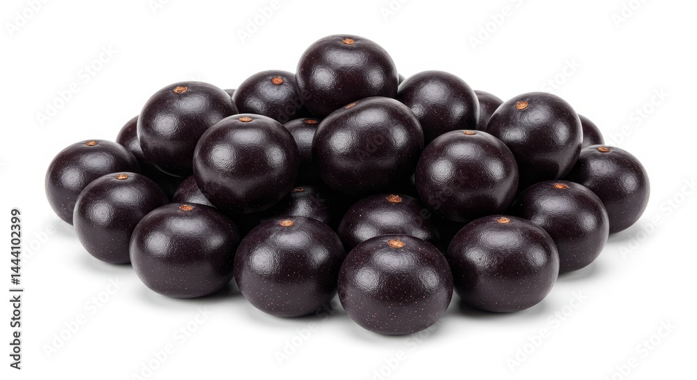 Fresh Acai Berries Pile - A pile of fresh acai berries isolated on a white background. Perfect for healthy food and lifestyle content Fresh Acai Berries Pile - A pile of fresh acai berries isolated on a white background. Perfect for healthy food and lifestyle content