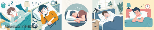 Vector of sleeping man