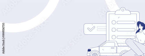 Buy insurance for car flat character vector concept operation illustration
