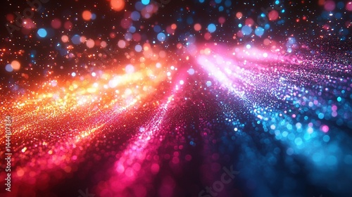 Neon flux reconfigured in abstract style with shifting luminescence background jpeg photo