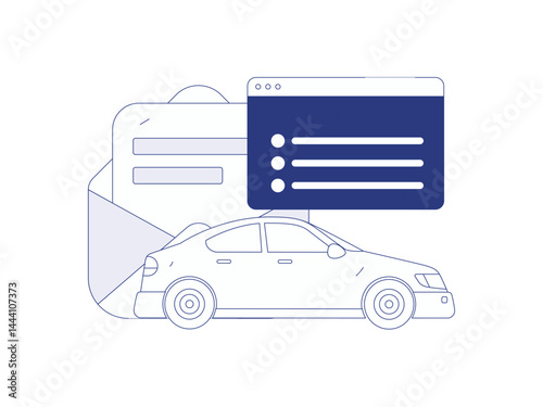 Buy insurance for car flat character vector concept operation illustration

