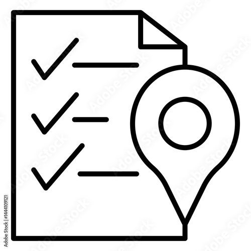 Itinerary line icon