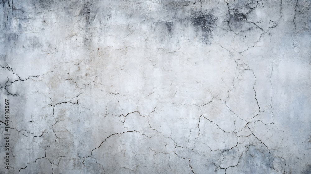 Fototapeta premium Distressed concrete texture with fine crack lines running across the surface