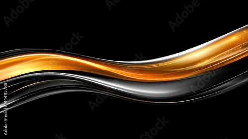 A long, curvy line of gold and black colors. The line is very long and has a lot of detail