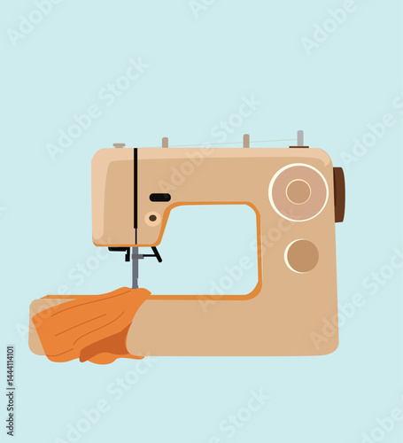 Sewing machine vector illustration.Sewing Machine