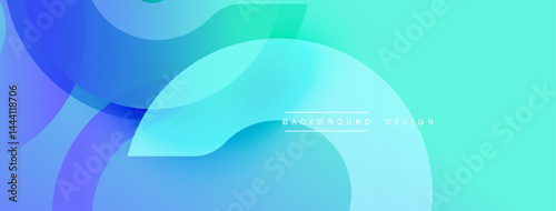 Abstract fluid shapes, vibrant blue, turquoise gradients. Modern design element for backgrounds, presentations. Smooth transitions create depth.