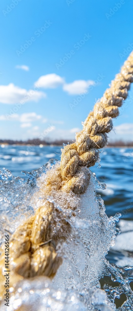 Fototapeta premium Rope in the water