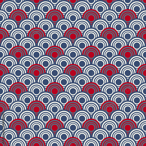 Japanese seamless pattern vector in oriental geometric style. Abstract Asian vector creative motif. 