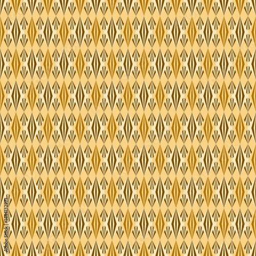 Golden Geometric Repeating Pattern
