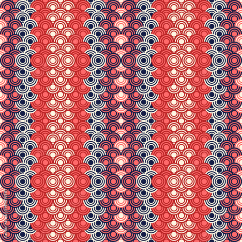 Japanese seamless pattern vector in oriental geometric style. Abstract Asian vector creative motif. 