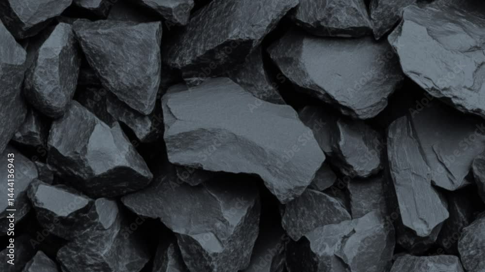 Close-up view of textured slate rock formations, Textured black slate surface with natural cracks.
Dark grey stone wall texture, irregular shaped stones close-up. A close-up of textured slate stone 
