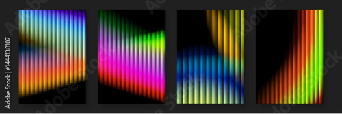 Four colorful vertical stripes suitable for backgrounds, design projects, branding, and creative concepts requiring a vibrant and modern aesthetic.