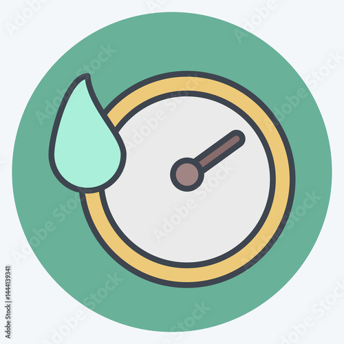 Icon Quick Dry. related to Bedding symbol. color mate style. design editable