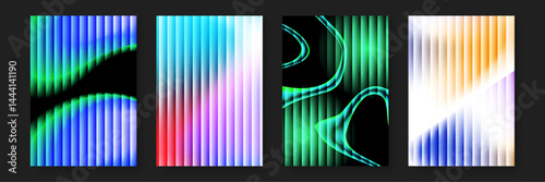 Set of four abstract gradients for backgrounds, digital art, web design, presentations, and artistic projects requiring colorful inspirations.