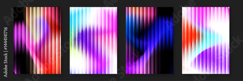 Set of four abstract gradients for backgrounds, digital art, web design, presentations, and artistic projects requiring colorful inspirations.