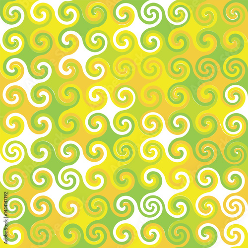 Yellow and Green kaleidoscope with beautiful geometric patterns / 黄色と緑の万華鏡 美しい幾何学模様