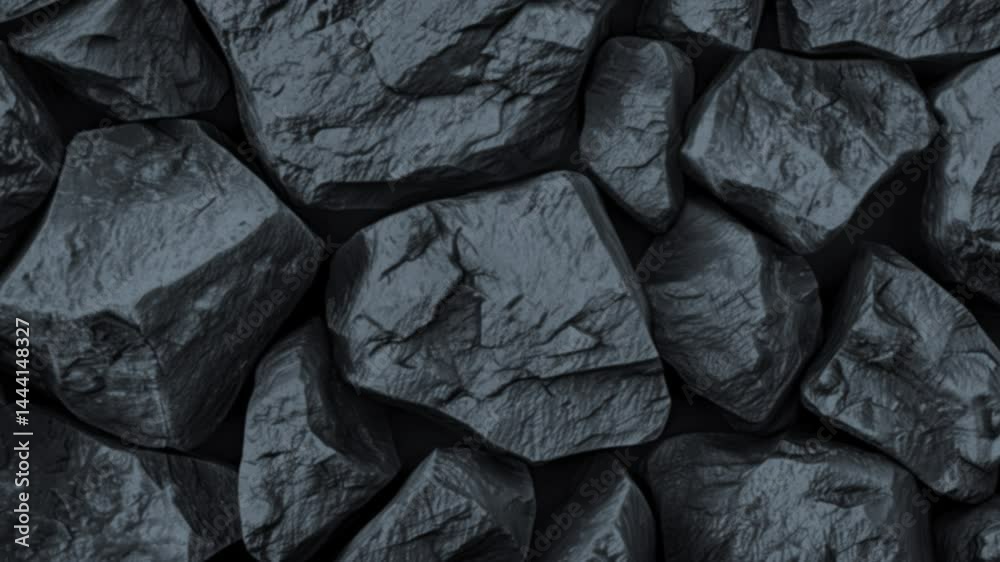 Close-up view of textured slate rock formations, Textured black slate surface with natural cracks.
Dark grey stone wall texture, irregular shaped stones close-up. A close-up of textured slate stone 