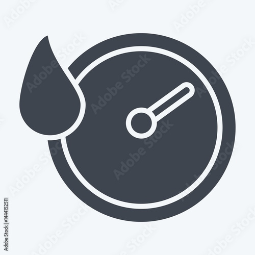 Icon Quick Dry. related to Bedding symbol. glyph style. design editable
