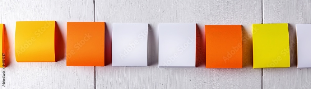 Insightful Understanding for Smarter Decision Making, Colorful sticky notes arranged in a row on a wooden surface create a vibrant visual display.
