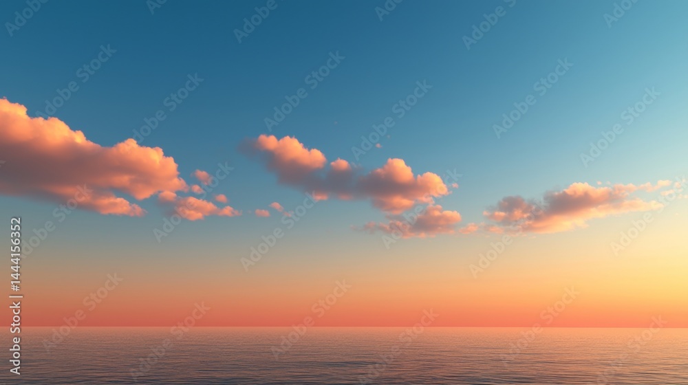 Insightful Understanding for Smarter Decision Making, Serene ocean view with soft clouds against a vibrant sunset sky.