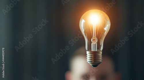 Insightful Understanding for Smarter Decision Making, A glowing light bulb symbolizes creativity and inspiration against a blurred background.