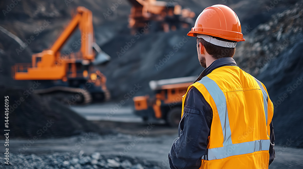 Miner Supervising Operations at a Coal Mine Miner Supervising Operations at a Coal Mine