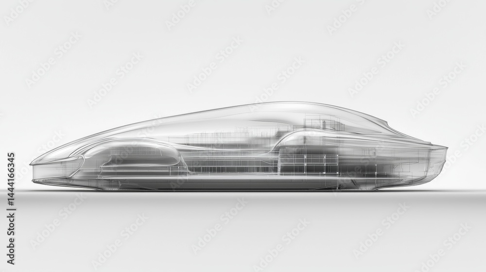 Futuristic transparent car design showcasing innovation and automotive technology. Futuristic transparent car design showcasing innovation and automotive technology.