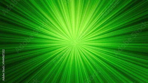 Abstract Green Starburst Background with Copy Space for Design Concepts