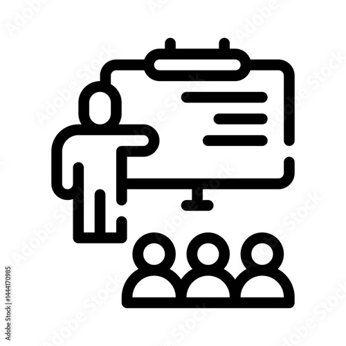 teacher line icon