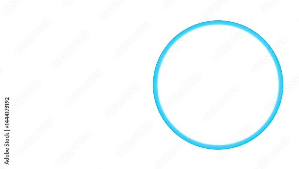 Clean Minimalist Design Template with Blue Circle and Lines