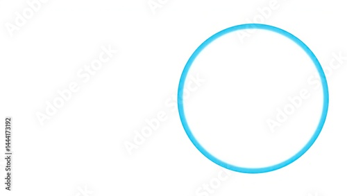 Obraz na płótnie Clean Minimalist Design Template with Blue Circle and Lines w salonie