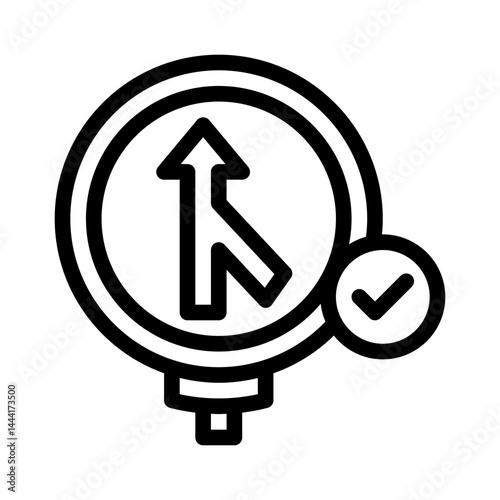 merge lane line icon
